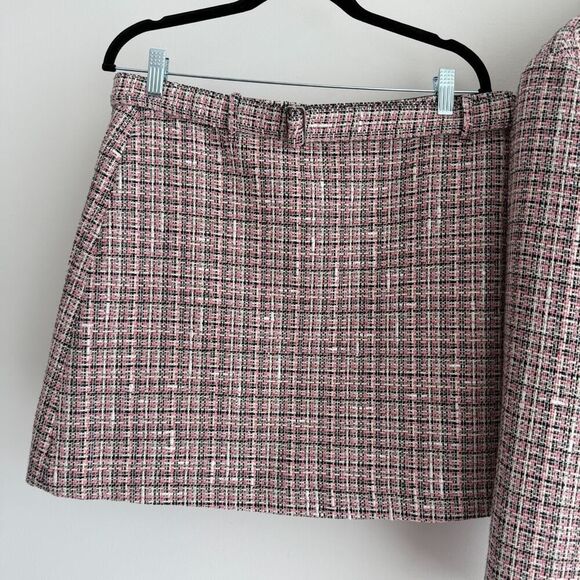 Theory Tweed Blazer Skirt Suit Set 10 & 12 Quiet Luxury Elegant Old Money Blair - Picture 4 of 8